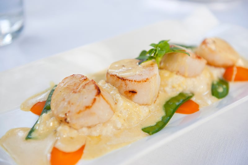 Risotto Noix de Saint-jacques aux herbes
