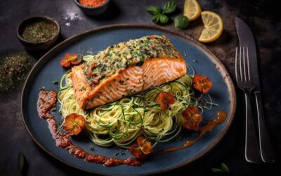 Saumon en croute herbes et de noisettes