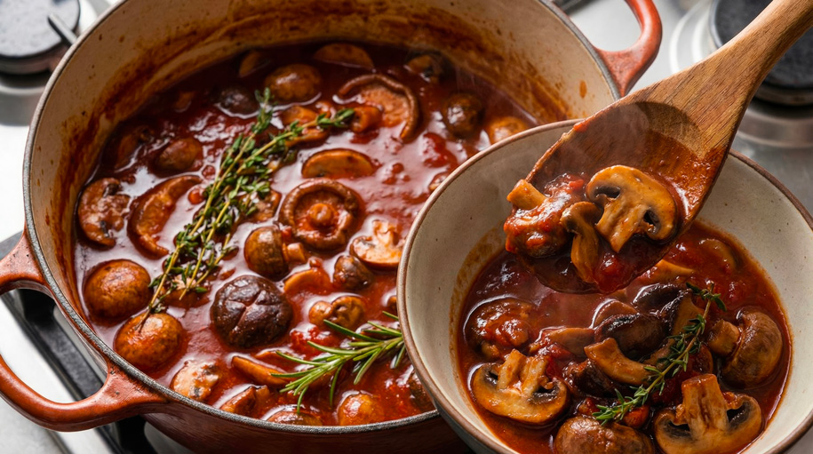 Bourguignon de champignons